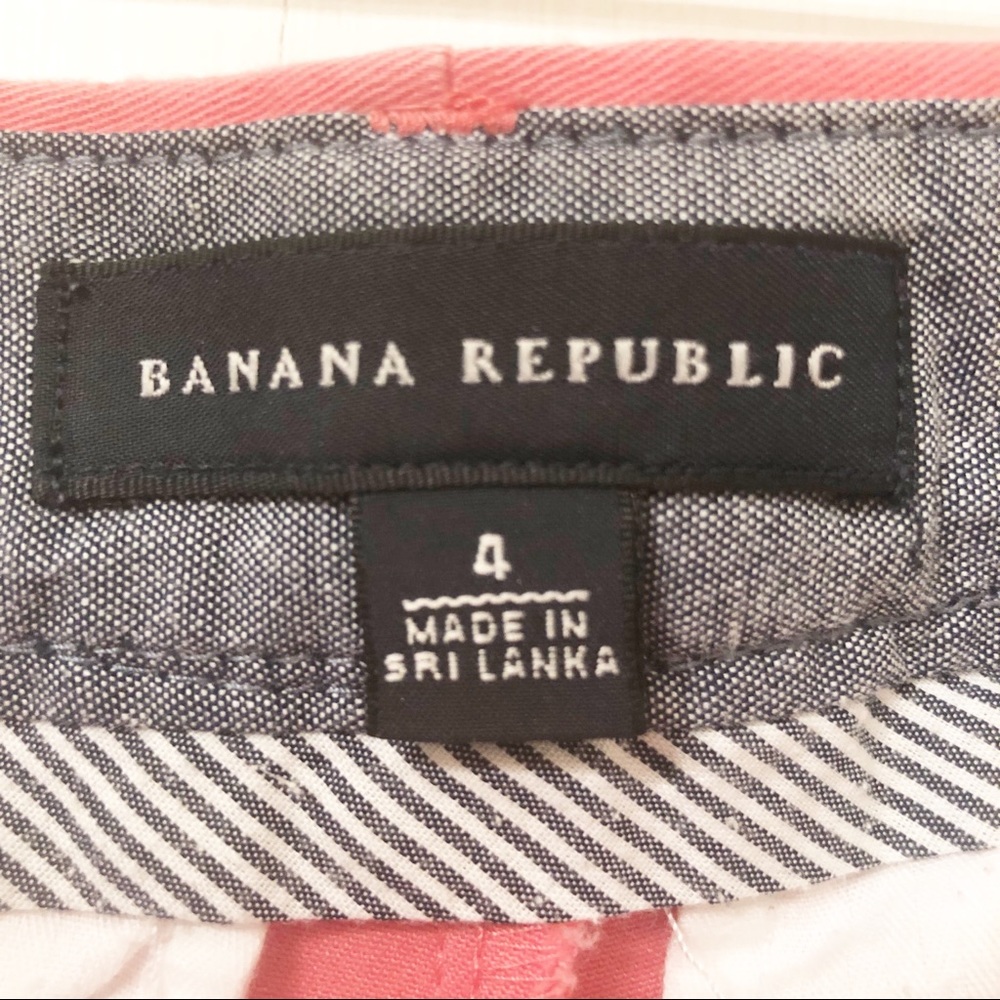 Banana Republic pink cuffed chino shorts size 4 - Picture 3 of 4